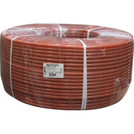Blansol – Tube PER BAO rouge Ø16 x 1,5 – Longueur 500 mètres – Barrière anti-oxygène pour installations de chauffage