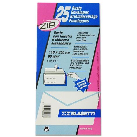 Blasetti 0551 busta Bianco 25 pz