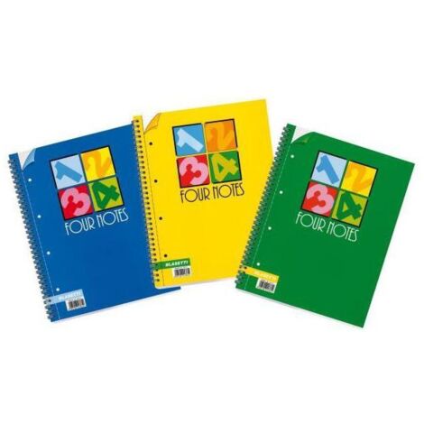 Blasetti Four Notes quaderno per scrivere Multicolore