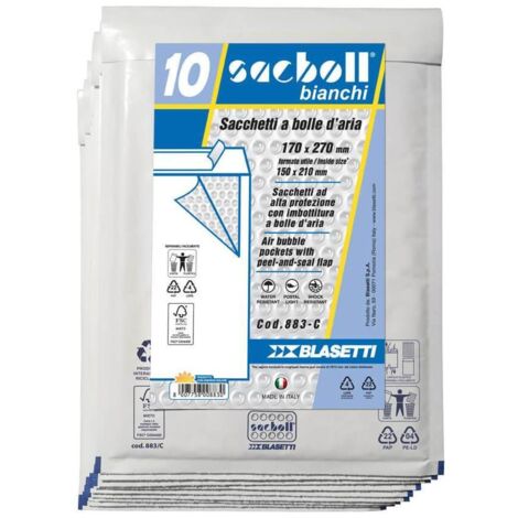 Blasetti Sacboll Bianchi busta Bianco 10 pz