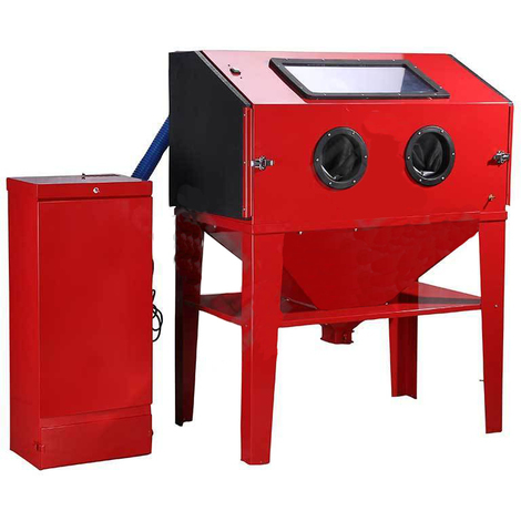 Sand Blaster Cabinet Blast Blasting Sandblasting 450l Option Dust