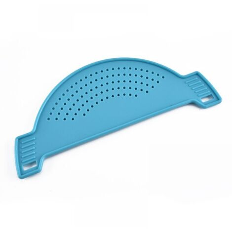 (Blau) Küchenabtropfgestell aus Silikon, Abflusssieb für den Haushalt, ergonomisches Design