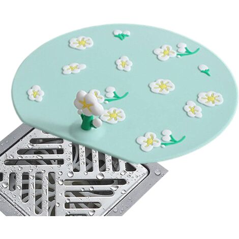 Blaue 15 cm Bodenablaufabdeckung - Stark abdichtende Silikon-Bodenablaufabdeckung