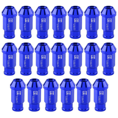 Blaue Aluminium-Rennradmutter M12x1,5 für Autoreifen