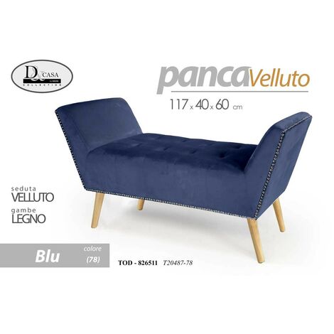 Blaue Nachttischbank cm 117 x 40 x 60 h