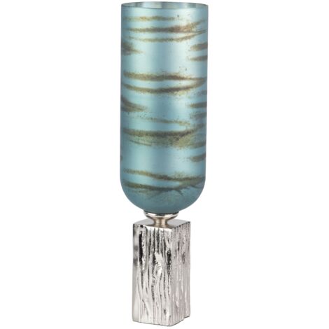 Blaue Nickel-Aluminium-Glasvase 16X16X58 Cm
