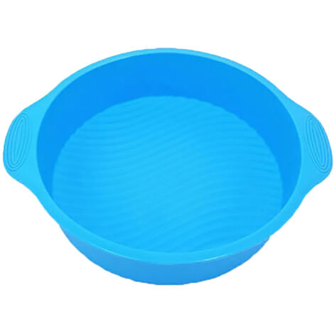 Blaue runde Silikon-Kuchenform, 28 cm, zum Selberbacken