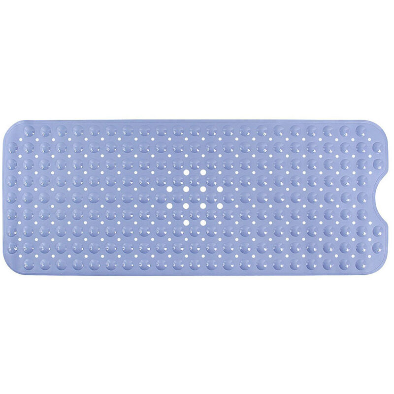 Image of ZVD - Blaue rutschfeste Badezimmermatte aus pvc – 100 x 40 cm – Ideal für Badewanne und Dusche
