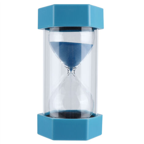 Blaue Sanduhr, 30 Minuten, sechseckige Form, für Küche, Büro, Klassenzimmer