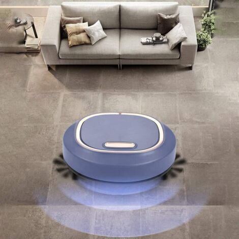 Blauer 3-in-1-Saugroboter, intelligenter Kehrroboter, ultradünner 6 cm Saugroboter, geeignet für Böden, Tierhaare und Staub