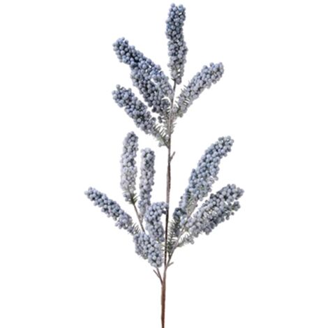 Blauer Beerenzweig mit Schnee H 80 cm