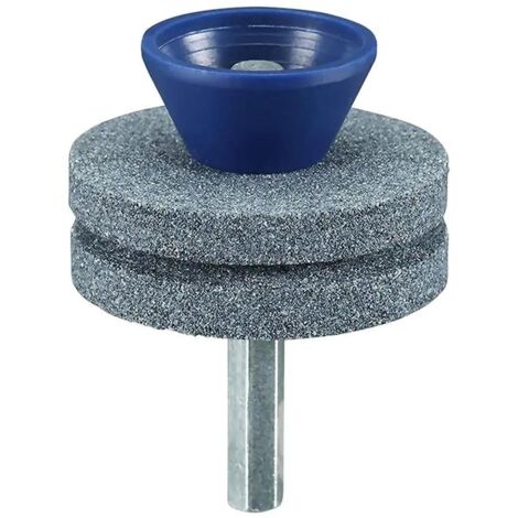 Blauer Doppelplatten-Schärfkopf für Bohrmaschinen, Schärfgeräte, Rasenmäher und Metallschleif-/Poliergeräte