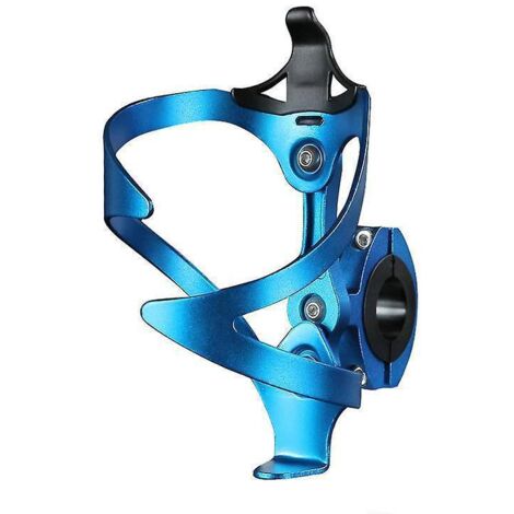 Blauer Fahrradflaschenhalter mit Flaschenhalterungsadapter, verstellbarer Flaschenhalter aus Aluminiumlegierung für Fahrräder, Rennräder, Mountainbikes, V-Bikes