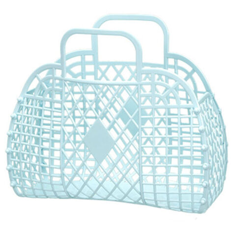 Blauer, faltbarer Aufbewahrungskorb, wiederverwendbare Tasche für Strand, Zuhause, Einkaufen, Spielzeug, Kleidung – 250 x 110 x 220 mm