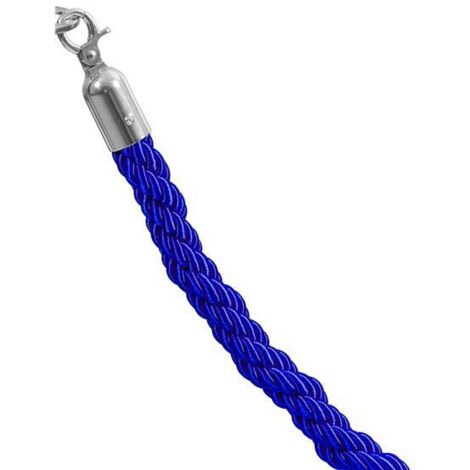 Blauer geflochtener Rand – Chromschnalle