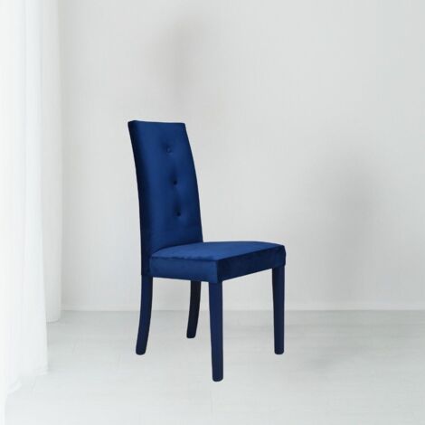 Blauer gepolsterter Stuhl 47x46x101 cm
