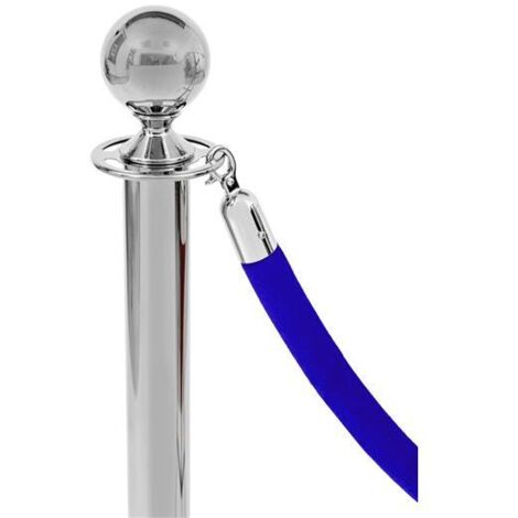 Blauer Samtrand – Chromschnalle