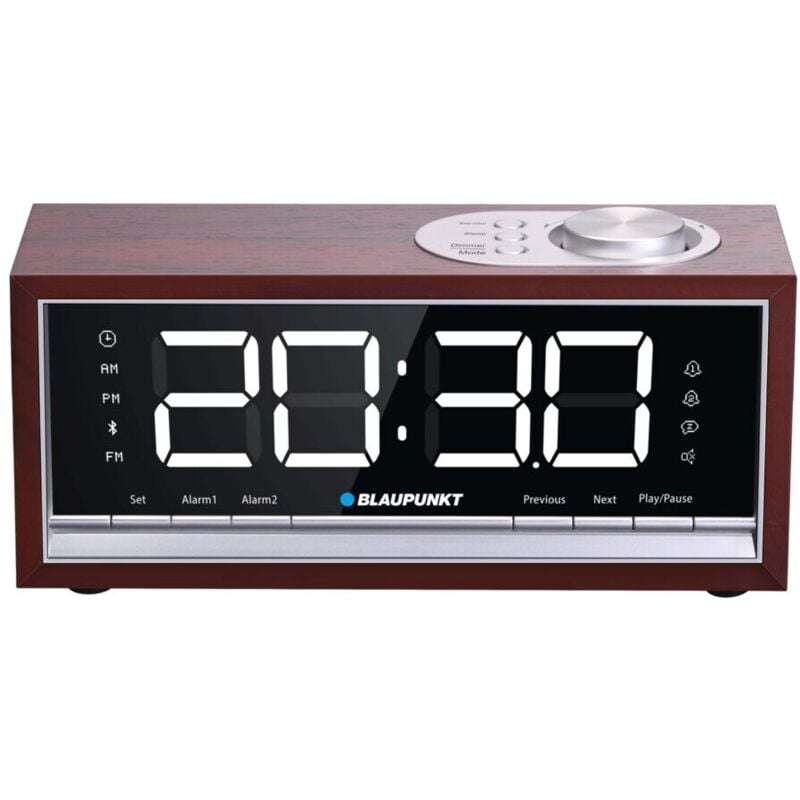 CR60BT Bluetooth Radio Alarm Clock Brown Wood - Blaupunkt