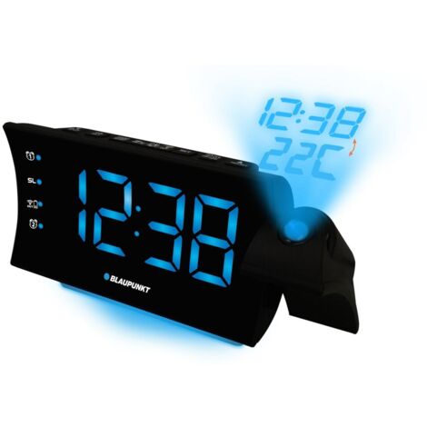 Blaupunkt CRP81USB reloj despertador negro con puerto USB y alarma