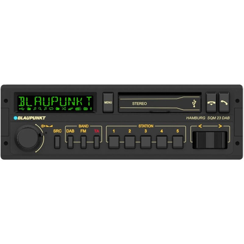 Hamburg Sqm 23 Dab Autoradio Dab+ Tuner, Retro Design, Anschluss Für Lenkradfernbedienung, - Blaupunkt
