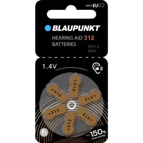 Blaupunkt Knopfzelle PR41-312  6 St.  Zink-Luft