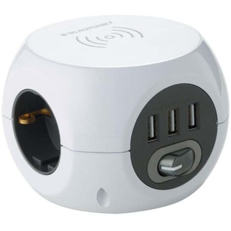 Blaupunkt Steckdosenwürfel mit induktiver Ladestation weiß Netzteile
