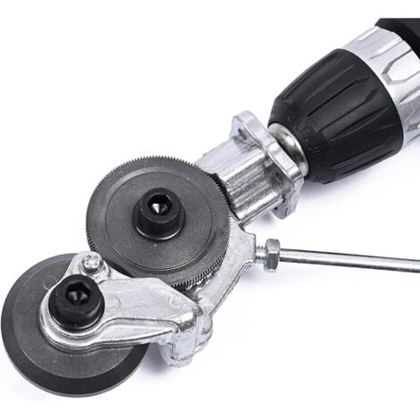 Blechschere Électrique Nibbler, Coupe-tôle pour Visseuse à Batterie Tôle Ondulée Coupeur de Tôle Électrique en Métal, Coupe-tôle pour Couper le Fer, le Fer Blanc, l'Acier, le Cuivre, l'Aluminium