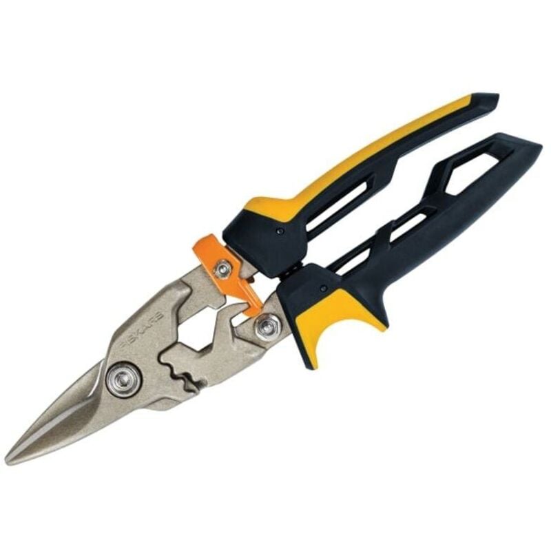 Fiskars - 1027207 PowerGear Aviation Snips Straight Cut 250mm 10in FSK1027207