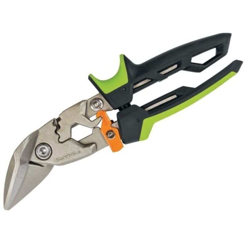 Fiskars - 1027210 PowerGear Aviation Snip Offset Right Cut 250mm 10in FSK1027210