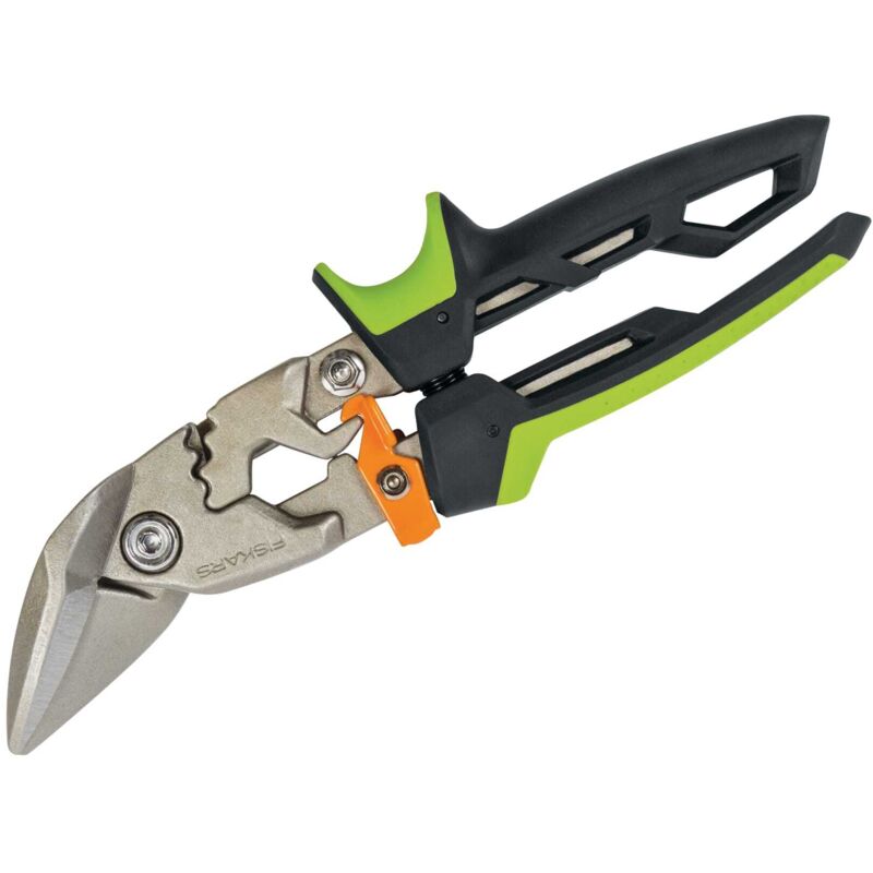 Fiskars - 1027210 PowerGear Aviation Snip Offset Right Cut 250mm 10in FSK1027210
