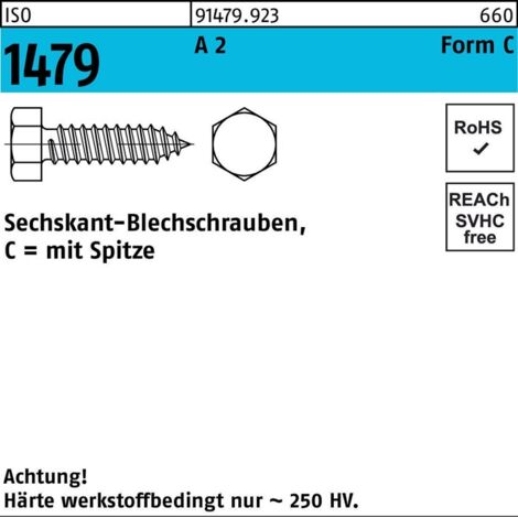 Blechschraube ISO 1479 m.Spitze/6-kant C 2,9 x 9,5 A 2