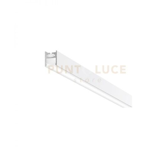 BLED G - PROFILO IN ALLUMINIO SEZIONABILE CON DIFFUSORE AD INCASTRO BIANCO PARETE/SOFFITTO/SOSPENSIONE MT2 COLORE BIANCO