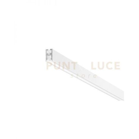 BLED P- PROFILO IN ALLUMINIO SEZIONABILE CON DIFFUSORE AD INCASTRO BIANCO PARETE/SOFFITTO/SOSPENSIONE MT2 COLORE BIANCO