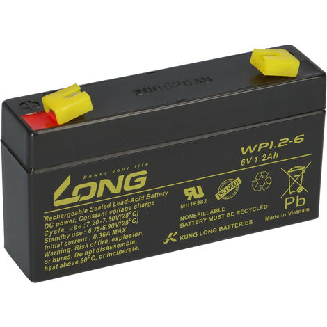 Bleiakku passend zu Exide Powerfit S306/1.2S 6V 1,2Ah
