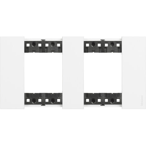 Blende 2 x 2 Modul BTicino Living Now KA4802M2K Weiß