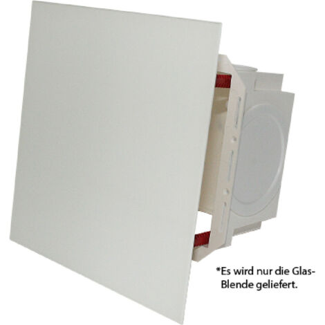 Blende aus Glas für großen Wandeinbaukasten