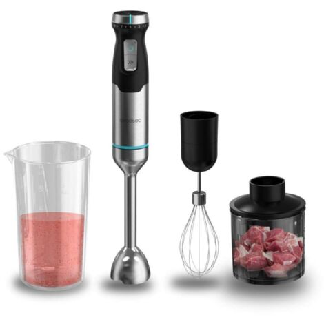 Blender De Blender à main De 2300 W deof puissance maximale, technologie Crossblades ConLames De 4 Lames Con Revêtement De Titanium Black, Foot Xl Extra Long.