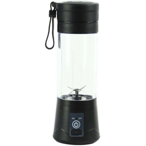 Blender portable, 380 ml, sans BPA, mini blender, blender multifonction, chargeur USB-C - noir