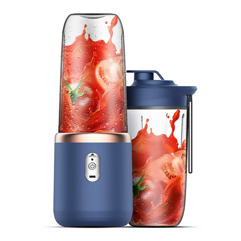 Blender Portable, 400ML Smoothie Mixer avec Tasses, Brosses et 6 Lames, Mixeur Portable, Mini Blender Smoothie pour la Préparation de Milk-Shakes,