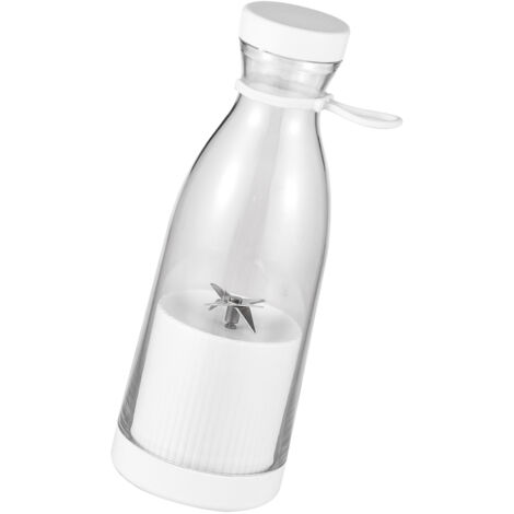 Blender Portable Mini Électrique avec Cup à Jus de 380ml, 6 Lames, Batterie Rechargeable pour Smoothies, Voyages, Bureau et Sports