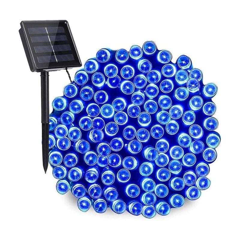 Fei Yu - Bleu 22M Guirlande Solaire 200 led 8 Jeux de Lumière Guirlande Lumineuse Idéal pour Fête, Mariage, Anniversaire et Jardin Extérieur