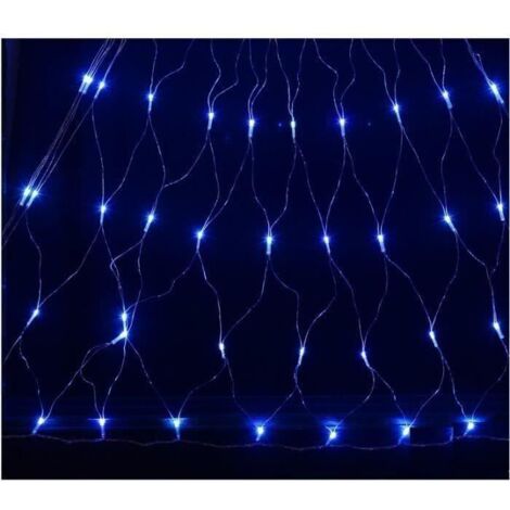 BLEU 23M 220V 200 LEDs Guirlande Lumineuse Filet Rideau de Lumière 8 Modes Décoration extérieur intérieur pour Mariage fête