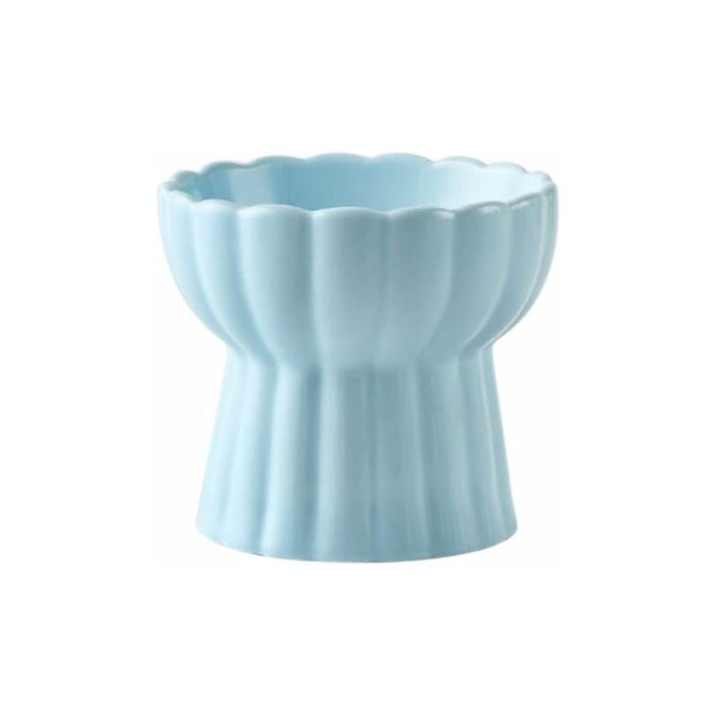 Bleu Céramique Gamelle pour Chat avec Support surélevé, pour Chats et Chiens de Petite Taille Fei Yu