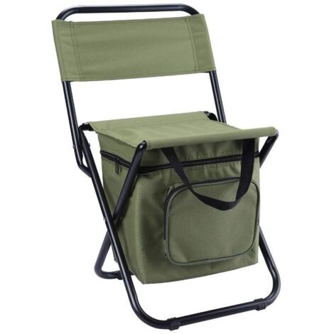 bleu Chaise pliante portable d'extérieur, chaise de loisirs 3 en 1, tabouret camouflage d'extérieur, camping décontracté, pêche, chaise isotherme
