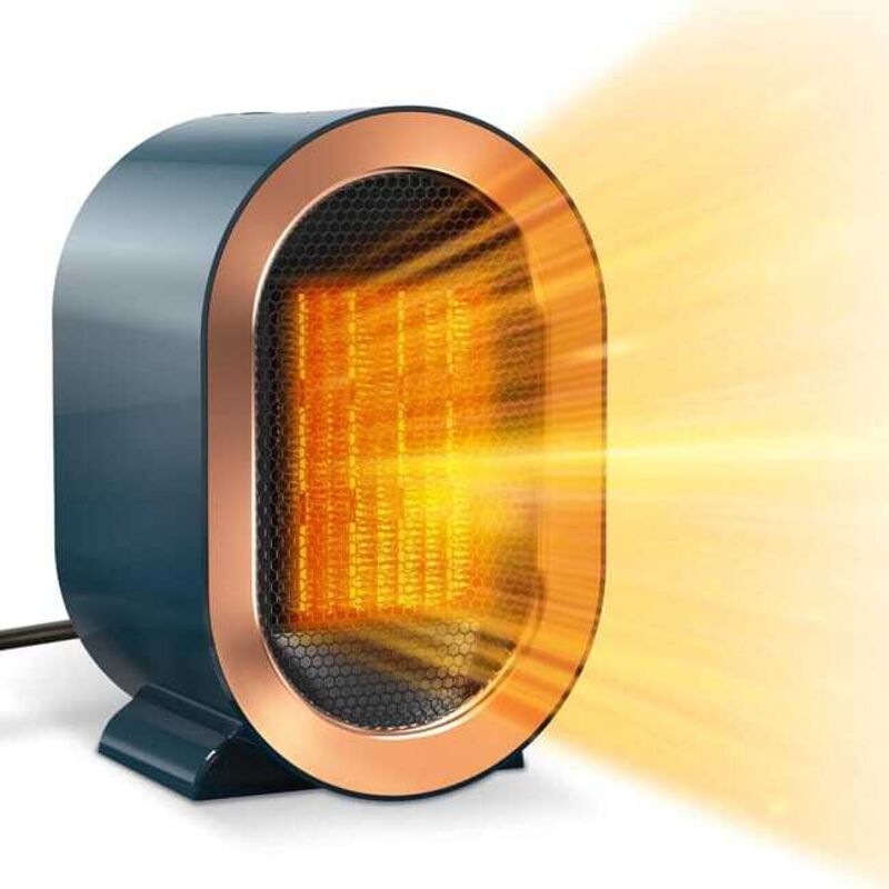 Bleu Chauffage Soufflant 1200W, Chauffage électrique avec 2 modes, Portable ptc en céramique 3S chauffage rapide Silencieux