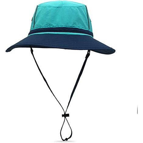 Bleu ciel-Chapeau Soleil Homme Femme Pliable Anti UV Outdoor Bucket Hat Étanche Multifonction Unisexe Chapeau de Voyage Casquette Polyester