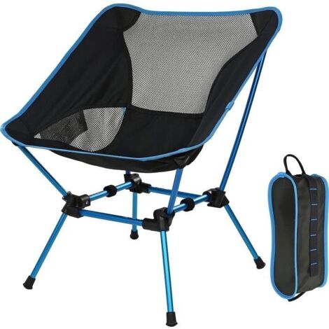 (Bleu Ciel)Chaise de Camping Pliante - Mixte - Bleu Ciel - Ultra-légère - Sac de Transport - Tissu Oxford 600D