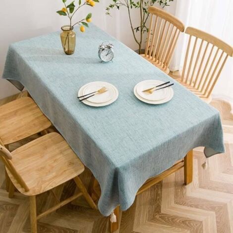 (Bleu Clair)Nappe en Texture Rectangle - 110 x 160 cm - Polyester Épaissis - Bleu Clair