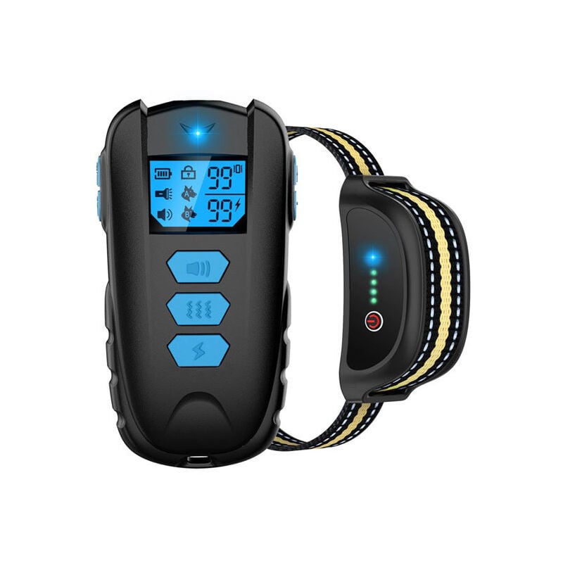 Serbia - bleu (couleur)-Collier De Dressage Pour Chien Avec Telecommande De 1650 Pieds, Collier De Chien Etanche Ipx7 Avec Bip, Vibration, Choc,