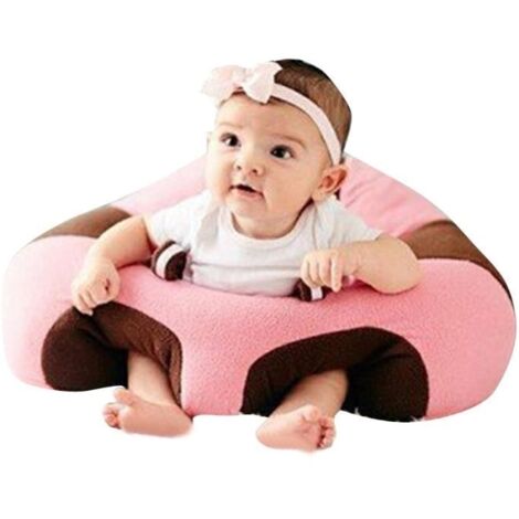 (Bleu et Rose)Canapé Siège Chaise Bébé Tout Doux Assis Confort Peluche Jouet Support pour Fille Garçon dans Maison 3-16 mois Bleu et Rose